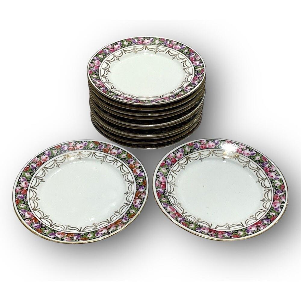 KPM Germany Porcelain Plates 6” Set of 12 White Fine China Vintage